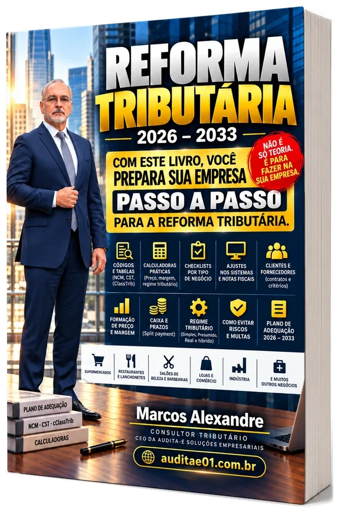 Livro Reforma Tributária 2026–2033, modelo 3D sem fundo branco
